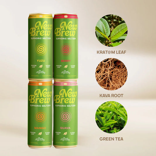 New Brew Kava and Kratom Seltzers