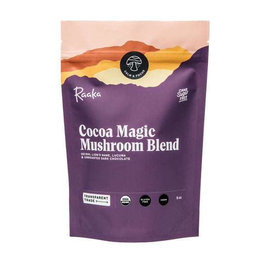 Raaka Cocoa Magic Mushroom Blend - Adaptogen Hot Chocolate